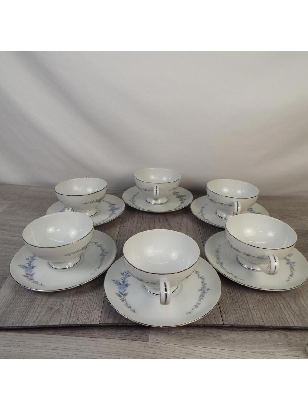 Mikasa Annbelle 5604 Tea Service Set - 6 Tea Plates & 6 Cups - Picture 2 of 8